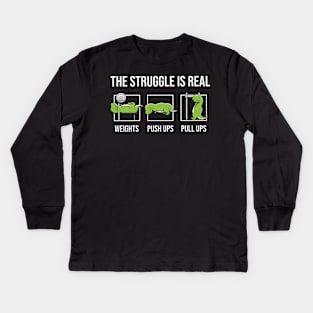 struggle is real Kids Long Sleeve T-Shirt